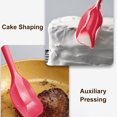 thumbnail image 4 of Cateissary Silicone Spatula Cooking Baking Scraper Food Batter Pastry Handle Long Bending Cake Tool Gadgets Accessories 90° Scrapers Rosado, 4 of 6