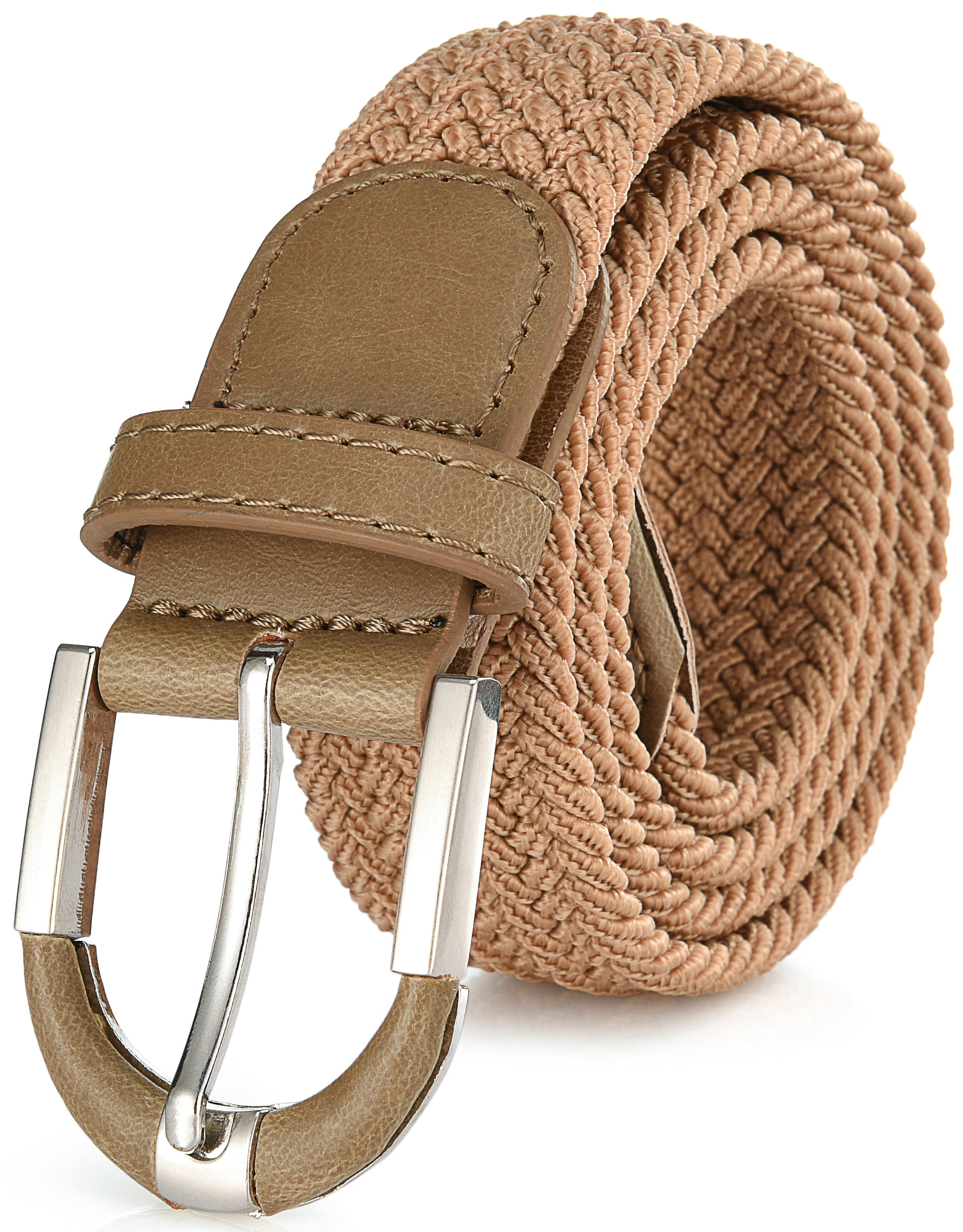 3XL Streeze Mens Elastic Fabric Woven Braided Stretch Webbed Belt with Leather Buckle Sizes Small 