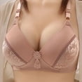 thumbnail image 2 of Aboser Comfortable Wireless Bras for Women Push Up Seamless Bras Full Coverage Gathered Bralettes Breathable Lace Everyday Bra Brasieres Para Mujer Brown 36C, 2 of 9