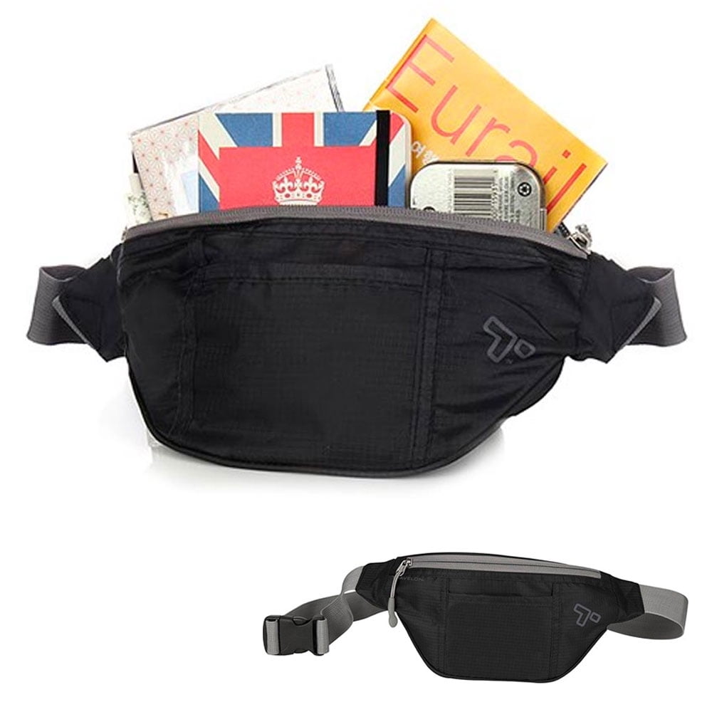 Travelon Fanny Pack Mens Womens Waist Hip Belt Bag Pouch Pocket Travel ...