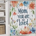 thumbnail image 5 of 4 Piece Shower Curtain Sets Mom You Are So Loved Shower Curtain And Rugs Shower Curtain Set Mom Quote 12 Hooks for Bathtub Decor 72inch X 72inch, 5 of 8