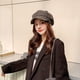 thumbnail image 2 of Boinas para mujer Gorro de lana a cuadros Gorra de repartidor de periódicos para mujer Boina para mujer Gorro de repartidor de periódicos Gorra de lana francesa Clásica Otoño Primavera, 2 of 6