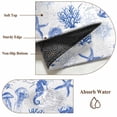 thumbnail image 6 of 3'x5' Area Rugs, Blue Coastal Indoor Outdoor Area Rug for Living Room Bedroom, Ocean Nautical Coral Seahorse Starfish Washable Bathroom Rugs Kitchen Floor Carpet Mats Home Decor Aesthetic, 6 of 8