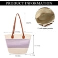 thumbnail image 3 of Kukuzhu Straw Beach Bag, Summer Woven Tote Bag Shoulder Handbag Straw Purses and Handbags for Women Vacation, 3 of 7