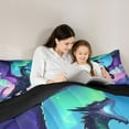 thumbnail image 5 of Castle Fairy Magical Dragon Bedding Comforter Set 2pcs for Kids Teens Boys,Gradient Aurora Twin Comforter Sets Microfiber,Cartoon Animal Breathable Bedding Set,Breathable Home Decor,Reversible, 5 of 8