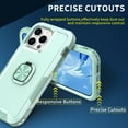 thumbnail image 6 of Nalacover For iPhone 14 Pro Slim Case,Luxury Hybrid Hard PC and TPU Rugged Bumper 3-In-1 Rotatable Magnetic Ring Kickstand Four Corner Guard Shockproof Anti-Scratch Back Phone Cover.Green, 6 of 11