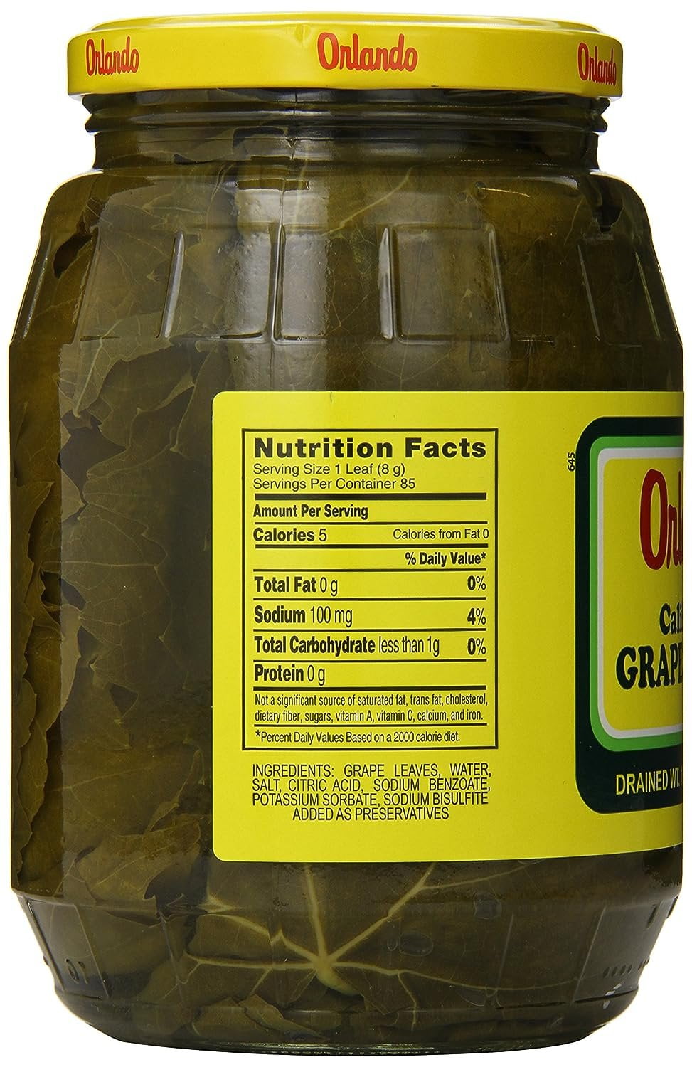 Orlando California Grape Leaves, Quart