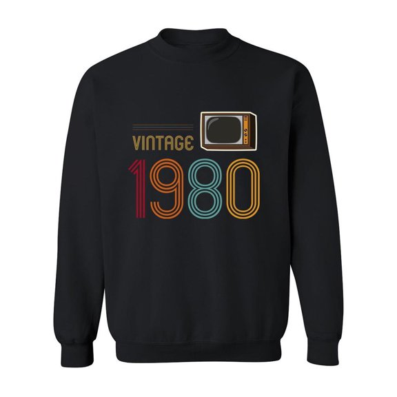 1980's Vintage Design Sweatshirt Men -Image by Shutterstock, Male 4X-Large