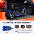 thumbnail image 5 of 3 Wheel Mobility Scooter, Foldable Electric Powered Wheelchair Device with LED Lights, Swivel Seat and Basket for Elderly and Adults, Heavy Duty Mobile with Long Range Power Battery, Blue, 5 of 9