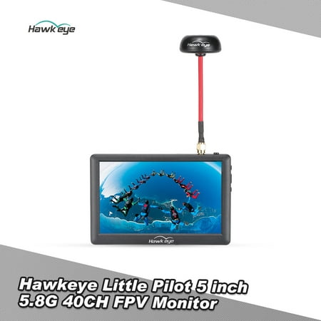 Hawkeye Little Pilot 5 inch 40CH FPV Monitor Built-in Receiver for QAV250 Racing Drone DIY Quadcopter Aerial Photography