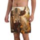 thumbnail image 2 of Fotbe Vintage Sunflower Cow Trajes de Baño Estampados para Hombre, Shorts de Verano de Secado Rápido, Ropa de Playa, Bañadores-Large, 2 of 6