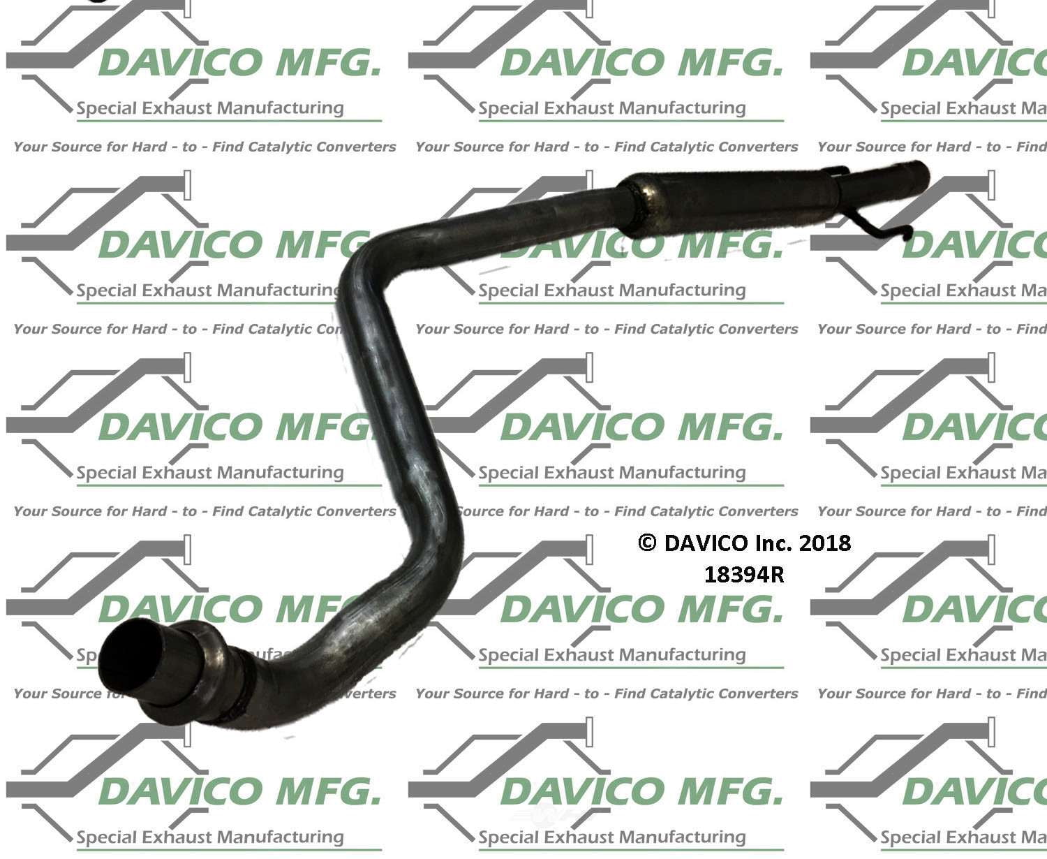 Davico Mfg 18394R Exact-Fit Exhaust Pipe