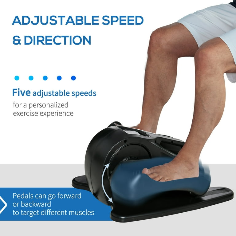 Soozier Portable Foot Pedal Exerciser Under Desk Bike Elliptical Mini Rehab Bike for Home Office Walmart