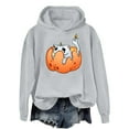 thumbnail image 1 of Women's Casual Halloween Print Hoodie Soft Comfortable Pullover Sweatshirt For Everyday Wear Spring And Summer, 1 of 5