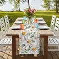 thumbnail image 4 of Table Runners 60 Inches Long Dress Scarves, Spring Daisy Farmhouse Kitchen/Dining Table Runner, Small Coffee Tablerunners, Farmhouse Country Flower Leaf Plant Wood Grain 13x60 Inch, 4 of 9