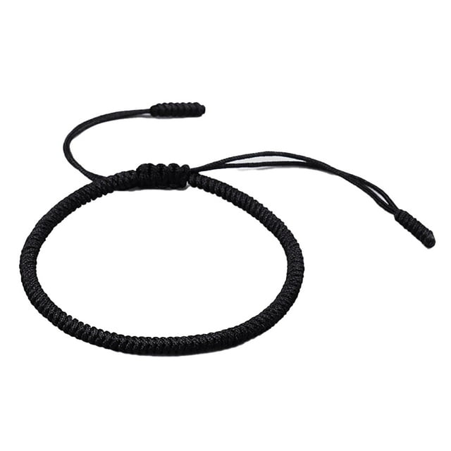 Minnieouse Pulseras de buena suerte tejido tibetano amor nudo de la suerte cuerda mano cuerda brazaletes encanto bendición hombres amante regalos Type3 NO3