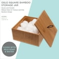 thumbnail image 3 of Bath Bliss Large Square Bamboo Storage Jar with Loop Pull Lid, 3 of 8