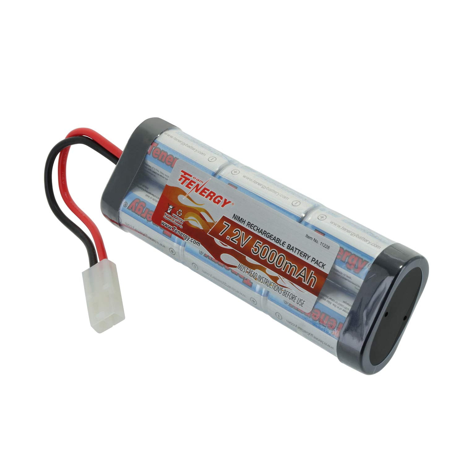 Tenergy 7.2V Battery Pack High Capacity 6Cell 5000mAh NiMH Flat