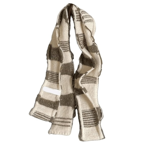 RUISINERY Colorful Stripe Patchwork Scarf Fashionable Women Scarves Winter Neckerchief for Stylish Women