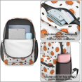 thumbnail image 4 of Basketball and Leopard White Pattern 17" Waterproof Oxford School Backpacks for Teens, S-Shape Padded Straps, for School, Travel, Hiking, Camping, 4 of 5