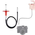 thumbnail image 1 of JJC Cable mecánico rojo de 40 cm, obturador con liberación roscada, diseño de bloqueo de bombilla para exposición prolongada, compatible con Fuji XT1 XT2 XT3 XT4 X100T Leica M6 M7 M8 Sony RX1 Nikon Df, 1 of 5