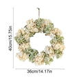 thumbnail image 3 of 16.54 Inch Artificial Daisy Wreath with Lavender Accents Rustic Floral Wreath for Front Door Wall Decor Spring Summer Home Wedding Farmhouse Decor, 3 of 6