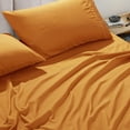 thumbnail image 6 of JCrown Premium Hotel Style Bed Sheets – Rich and Soft Hand, Breathable – Resistant to Wrinkle, Shrinkage, Fade, and Stain – Easy Care (Orange, King), 6 of 6