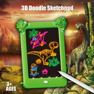 Kids Doodle Board LED Fluorescent Educational 3D Drawing Pad Glow