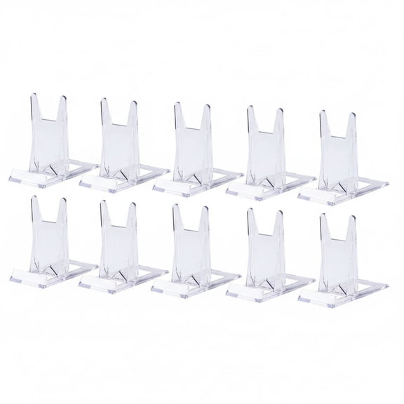 10 Pcs Acrylic Adjustable Plate Stands For Display Plastic Stand Holders Picture Plate Holders Clear Mini Easels Stands to Display Pictures for Home Office Supplies Festival Party Decoration