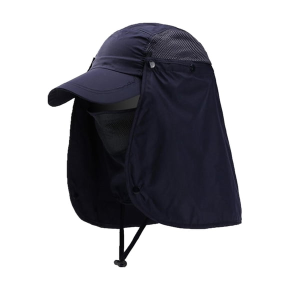 Sombrero Sunnimix para el Sol con Solapa en el Cuello Azul Oscuro