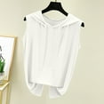 thumbnail image 2 of Timegard Hooded Tank Top Women Loose Soft Loungewear Comfy Sleepwear Workout Yoga Sleeveless Shirts Top, 2 of 3