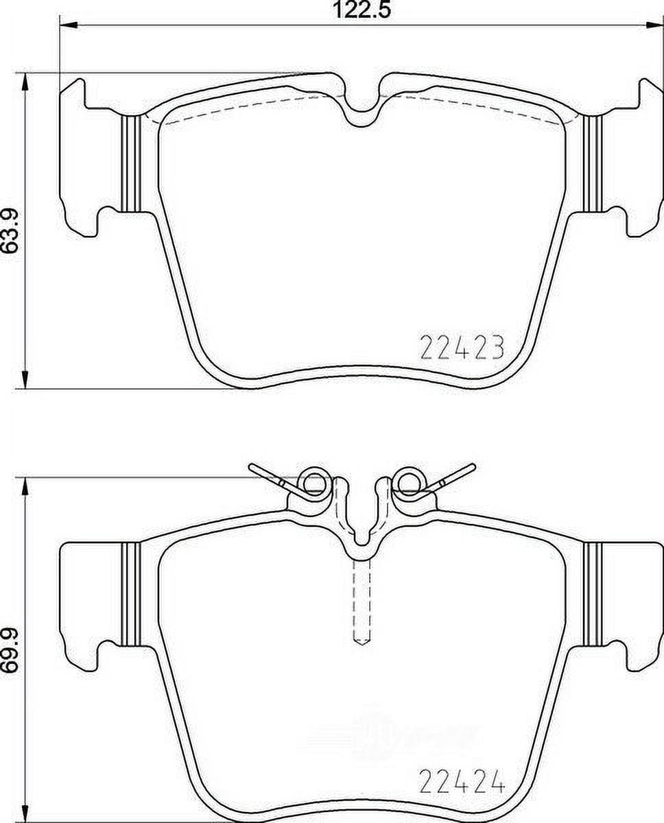 HELLA 355024991 OE Formulated Low-Metallic Disc Brake Pad Set