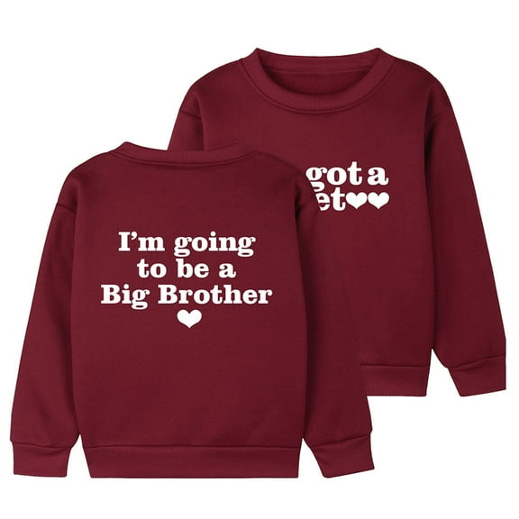 Baby Sweatshirt Boys Girls Winter Long Sleeve Letter Printing Crewneck Hoodless Tops Kids Clothes 2 Years-3 Years