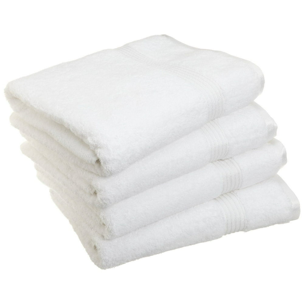 Egyptian Cotton 600 GSM, 4Piece Bath Towel Set White
