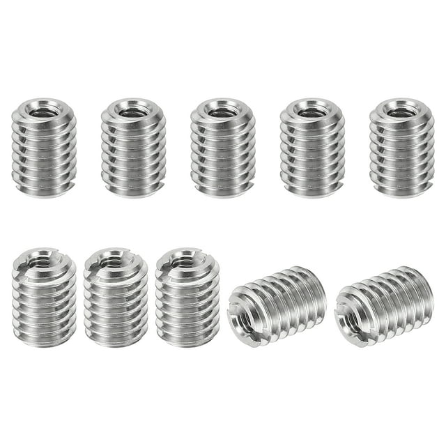 Unique Bargains Adaptateurs Filetés Manchon Réducteur Écrou M6 * 1 Mâle à M3 * 0,5 Femelle Réparation Insert Vis Réducteur 8mm 10 Pcs