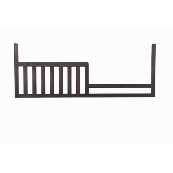 Pemberly Row Farmhouse Wood Toddler Guard Rail in River Rock Brown