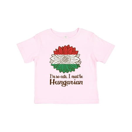 

Inktastic I m So Cute I Must Be Hungarian Hungary Sunflower Gift Toddler Boy or Toddler Girl T-Shirt
