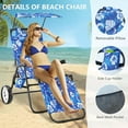 thumbnail image 6 of ABORON Folding Beach Chair for Adults, 2 in 1 Beach Chair with Canopy Shade, Foldable Tanning Chair Beach Lounge Chair Integrated Wagon Cart Combo Large Wheels for Outdoor, Beach, Pool, Sunbathing, 6 of 10