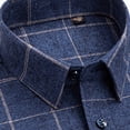 thumbnail image 6 of DDAPJ pyju Big and Tall Button Down Shirts for Men Flannel Plaid Shirt Regular Fit Business Casual Shirts Lightweight Gingham Shirts with Chest Pocket Prime Sales Today Navy XXL, 6 of 7