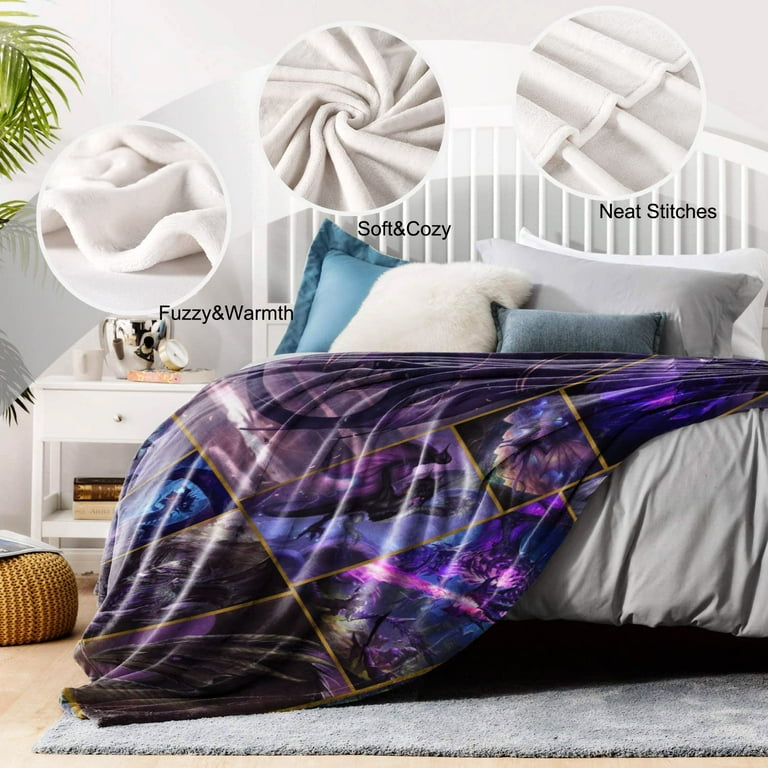 Dragon Blanket Throw Purple Dragon Gift Fuzzy Plush Soft Cozy Warm Gift Blanket for Living Room Couch Chair Bed Sofa Office 60X80 inches for Adult Walmart