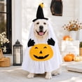 thumbnail image 5 of Gqtwoy Dog Halloween Apparel Funny Ghost Pumpkin Pet Outfit, Creepy Crawler Decor, Witch Hat Dress-up Cape, Halloween Costume for Small Medium Dogs, Pet Holiday Outfit, Furry Friend Party Wear, 5 of 6