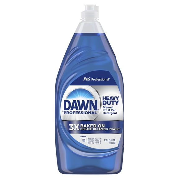 Dawn Professional Heavy Duty Manual Pot and Pan Dish Soap Detergent Original, 38 Fluid Ounces
