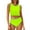 Green, variant on QIUOMBBP 2 Piece Tankini Swimsuits for Women Full Coverage Cropped Tank Top with High Waist Bottom Beach Vacation Modest Bathing Suit Bronze XL