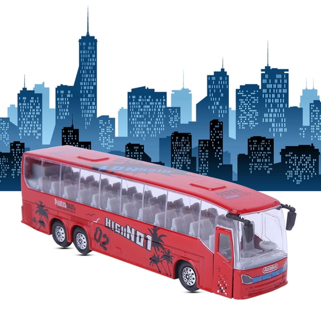 Juguete Modelo de Autobús de Tránsito Realista A Escala 1:50 Con Luz y Música, Adecuado para Coleccionis, Regalos, Adornos, Amarillo, Rojo, opcional opcional