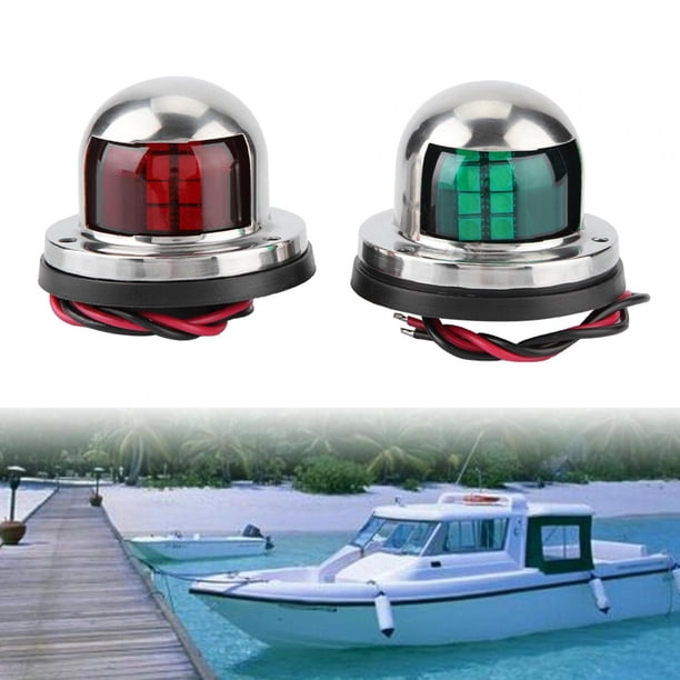 Feux De Navigation Bateau LED - Rouge Et Vert - Pour Ponton - Taille 9.7x3.3x2cm - Neuf
