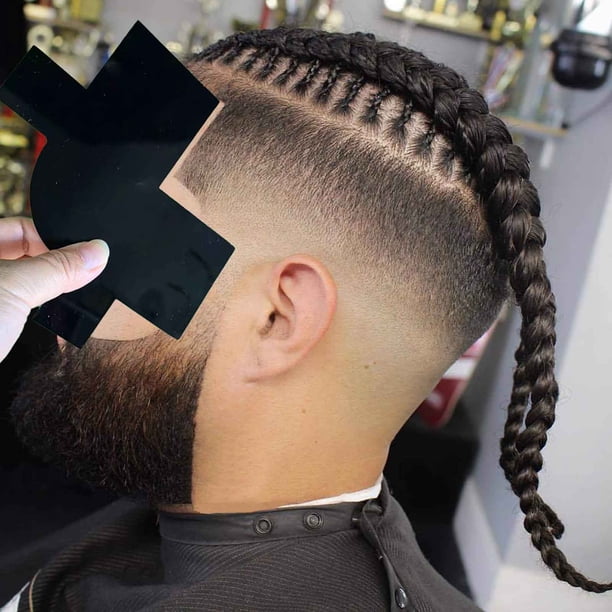 Tarjeta para realzar las líneas del cabello Deflector de líneas del cabello Tarjeta de peluquería Tarjeta para peinar la barba Tabla para peinar el cabello Deflector de plástico