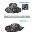 thumbnail image 4 of DLAPL Wide Brim Waterproof Sun Hat for Men Women Packable Fishing Bucket Hat for Hiking Gardening (Camo Black), 4 of 5