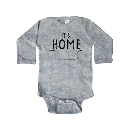 

Inktastic It s Home- State of Pennsylvania Outline Distressed Text Gift Baby Boy or Baby Girl Long Sleeve Bodysuit