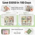 thumbnail image 2 of Pink Faux Leather Budget Planner: 100-Day Cash Saving Notebook with Zipper Pouch, 25 Cash Slots (1-100) + 3 Check-in Sheets + 4 Colorful Dollar Stickers, 2 of 6