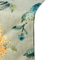 thumbnail image 2 of The HomeCentric Decorative Orange & Green Table Runner 16 x 90 inch Sequins Roses Tassels Cotton Fabric Floral Pattern Contemporary, 2 of 3